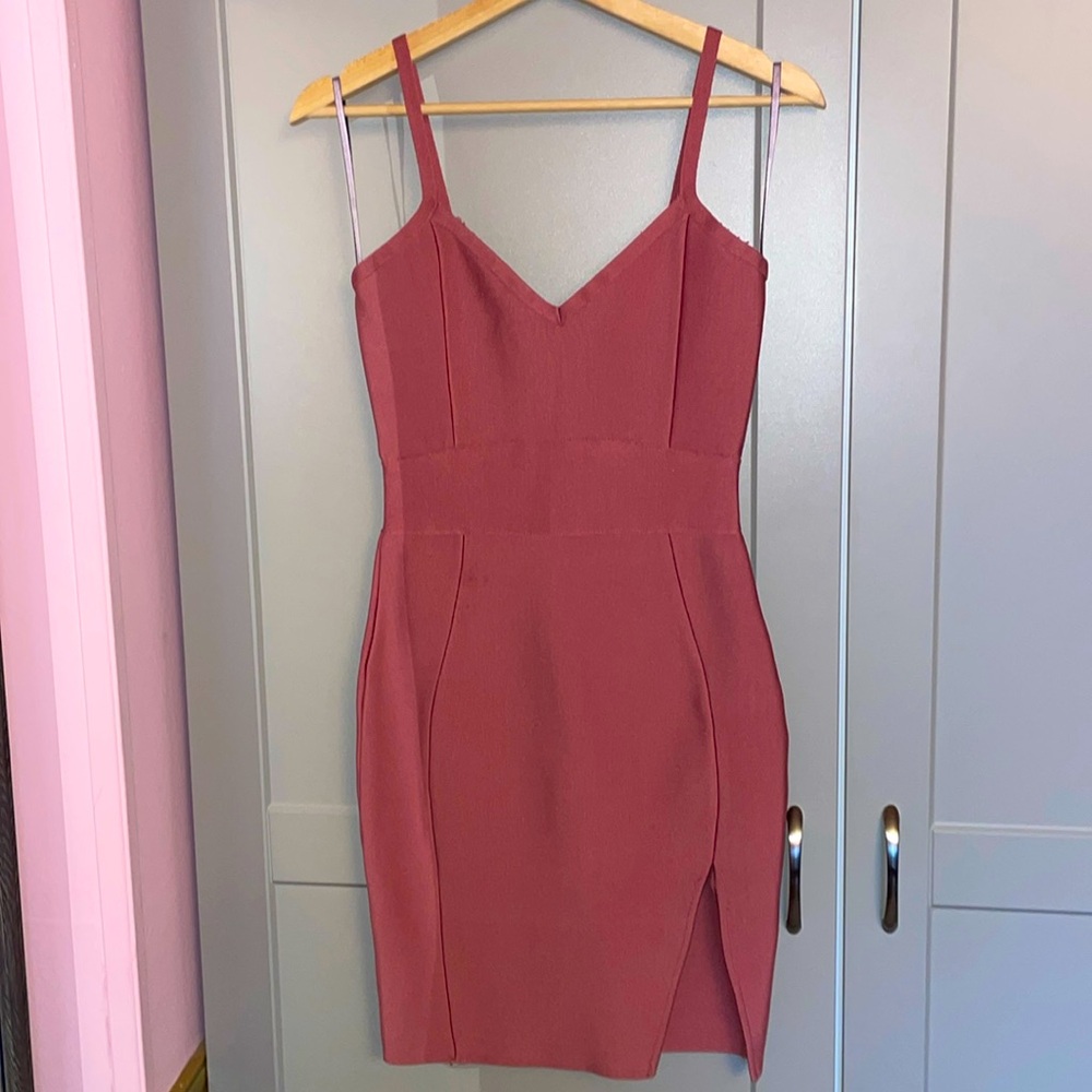 Rose Pink Bodycon Mini Dress